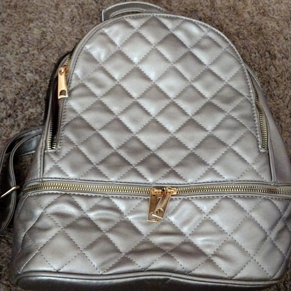 Purse backpack (Silver/Grey)